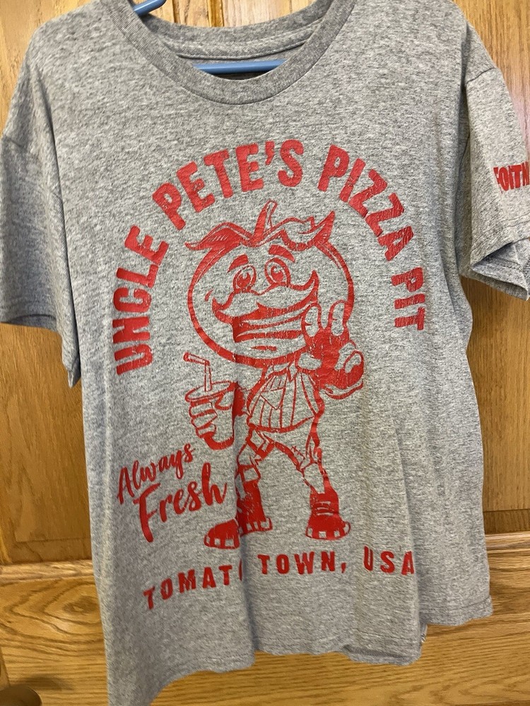 Fortnite Boys Size 10 12 Tshirt Game Uncle Pete’s Pizza Tomato Town Halloween
