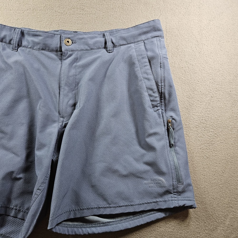 The North Face Shorts Men's 38 Blue Outdoor Hiking Stretch Drawstring Pockets