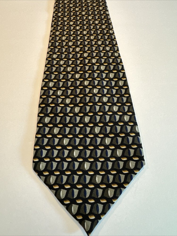 JHANE BARNES made in JAPAN 100% Silk Men’s Tie Green Black Blue