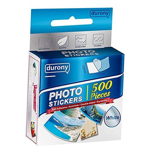 Cintas fotográficas autoadhesivas blancas de doble cara Durony Pieces 500