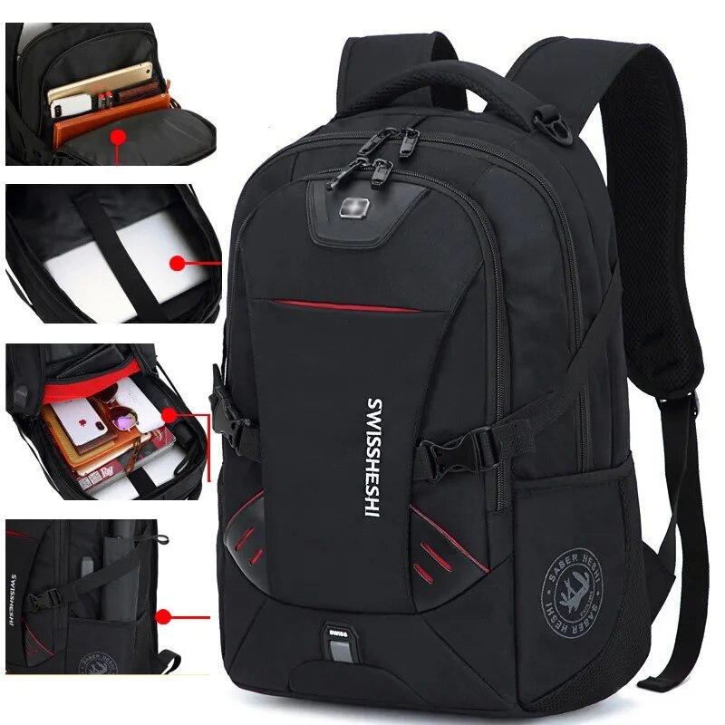 Swiss Men's Backpacks Anti-Theft Waterproof Multifunctional 17-Inch Laptop Bag