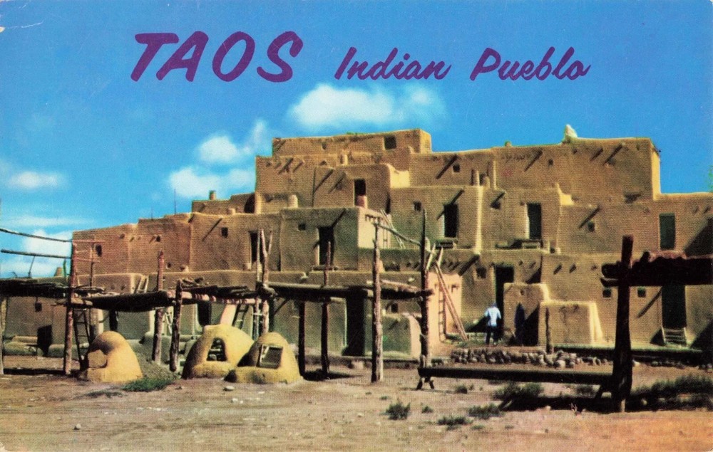 Taos Indian Pueblo - Northern New Mexico NM - PM 1970 - Postcard