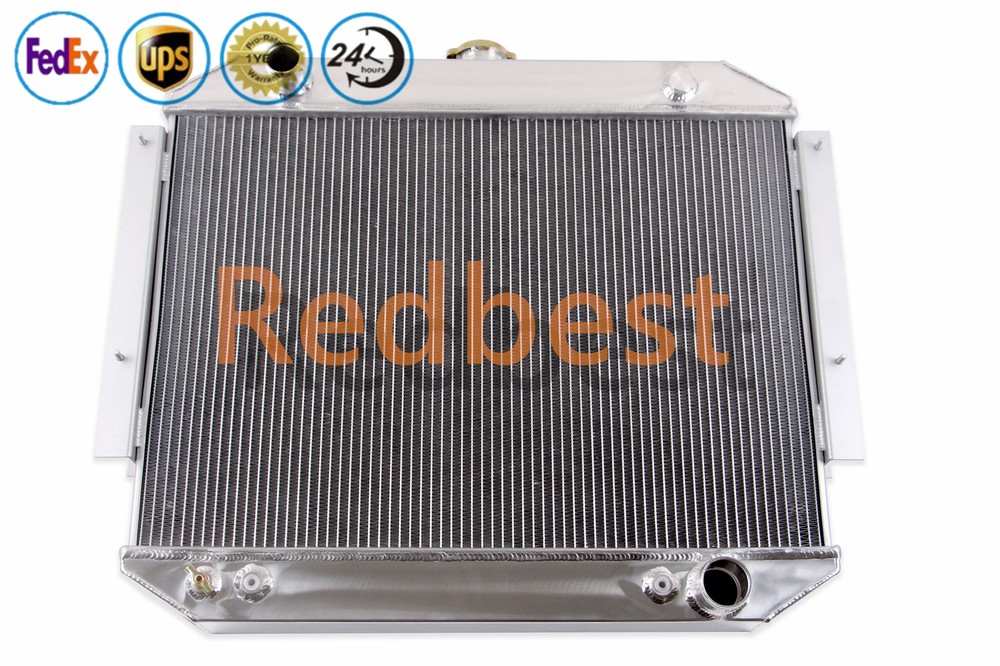 4 Row Alu Radiator For 1971-1979 Dodge D100 D150 D200 W100 W200 V8 5.2L 5.9L