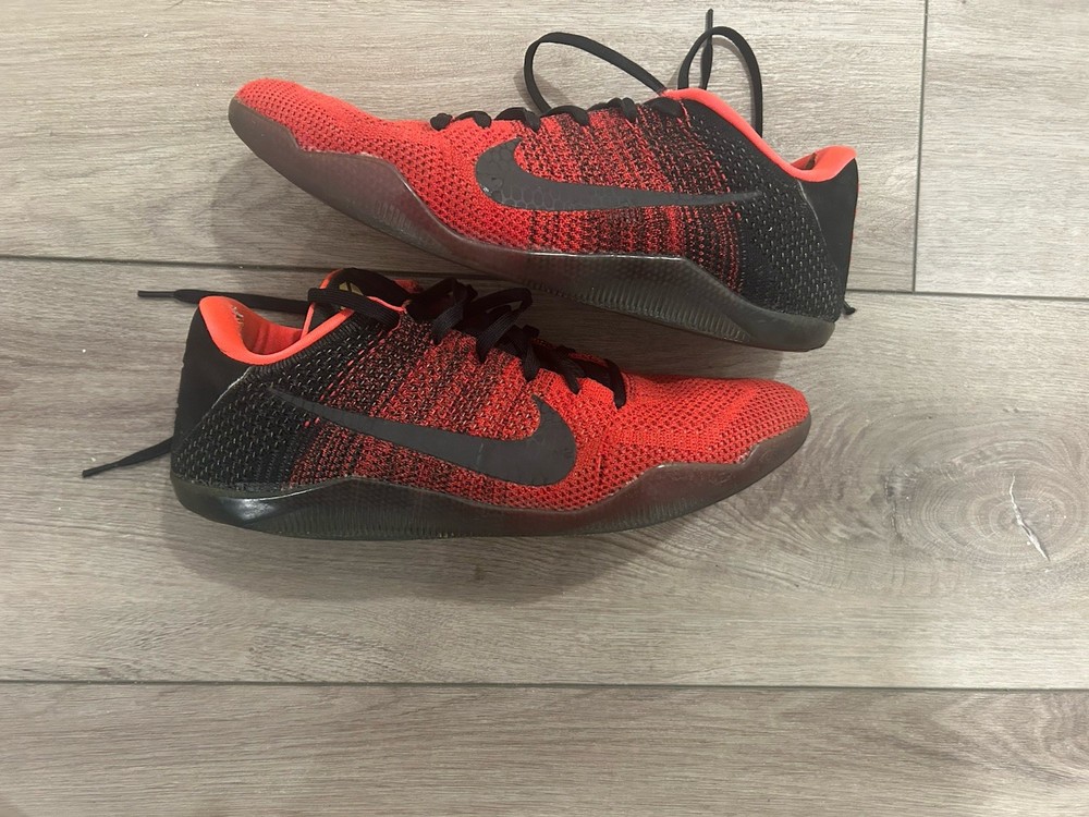 Nike Kobe 11 Achilles Heel Red Black 822675-670 Low Top Basketball Sneakers-image