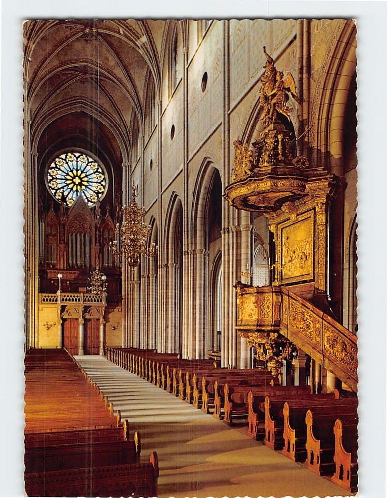 Postcard Interior of the Cathedral Uppsala Sweden