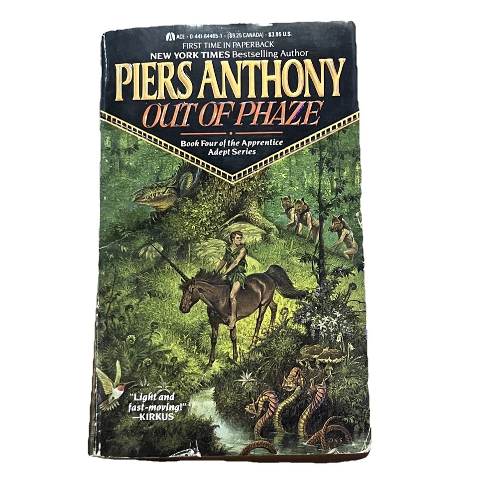 Out of Phaze Piers Anthony Apprentice Adept #4 1988 Ace Paperback 1st PB