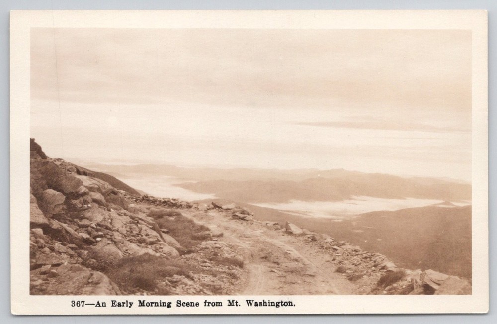 Early Morning Mt. Washington Postcard Shorey Studio Gorham NH