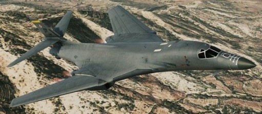 B-1B Lancer Ace Combat Aircraft Mahogany Kiln  Dry Wood Model Large New-image