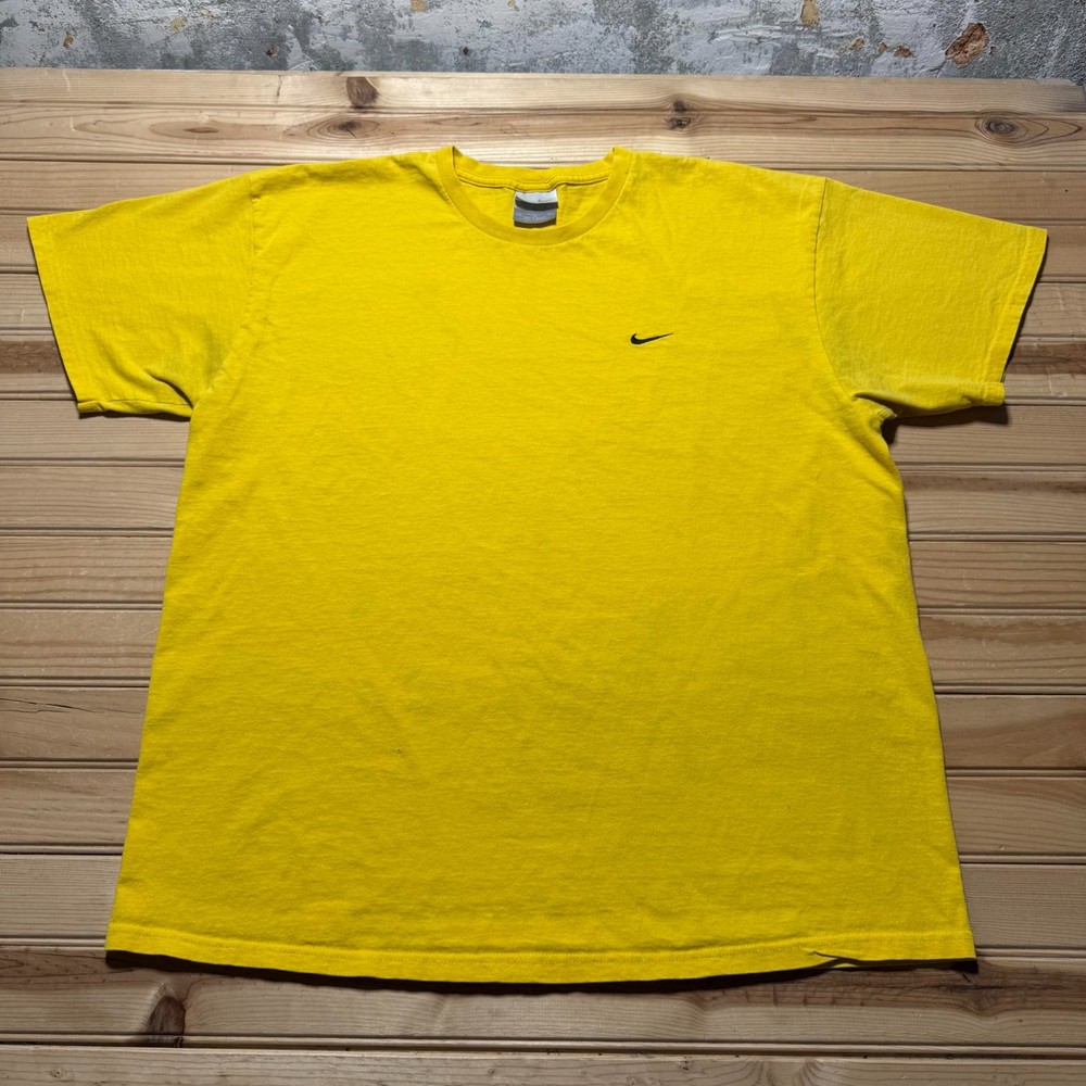Vintage Y2K Nike Mini Swoosh Embroidered Blank Short Sleeve Crewneck Shirt - XL