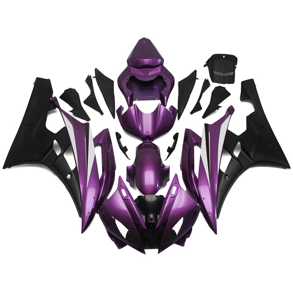 Purple Black Fairings For Yamaha YZF R6 2006 2007 Full Bodywork ABS Fairing Kit
