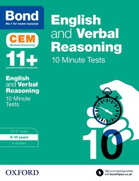 Bond 11+: English & Verbal Reasoning: Cem 10 Minute Tests : 9-10 Years, Paper...