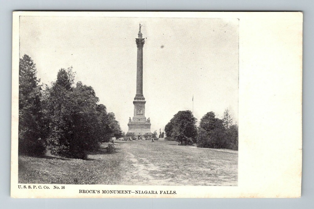 Niagara Falls-Ontario, Brock's Monument, Vintage Postcard