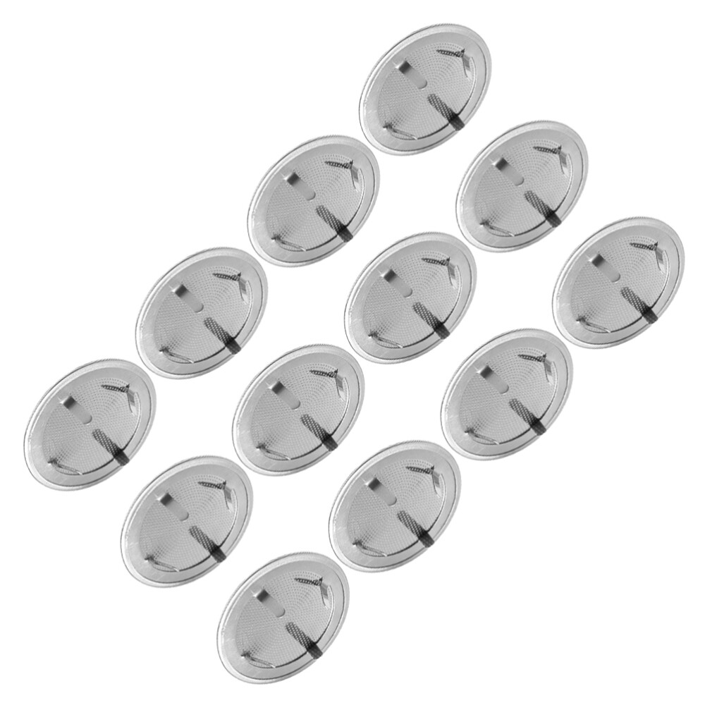 12pcs Fine Metal Tea Strainers for Teapot Replacement Mesh Filters