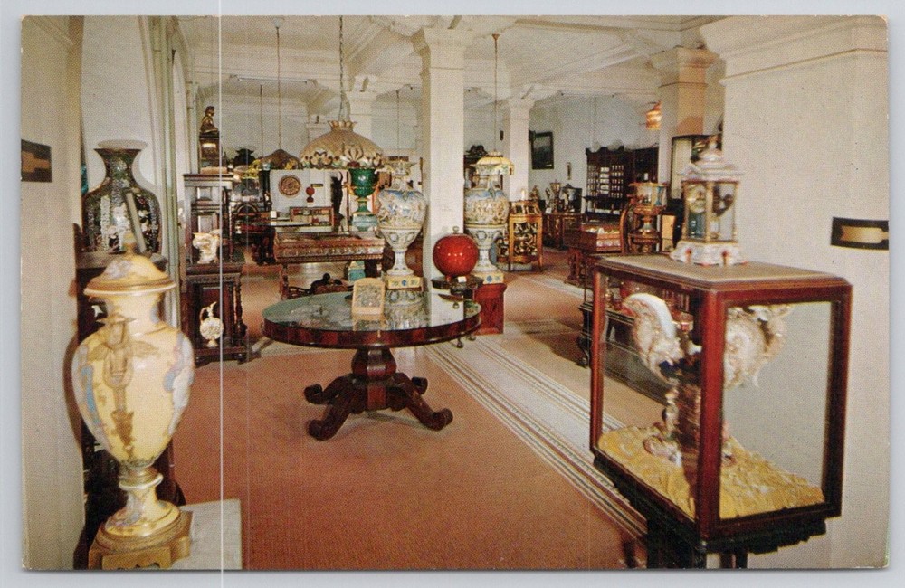 Lightner Museum of Hobbies St. Augustine Florida Exhibit Room Postcard