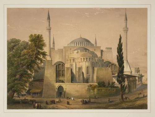 Photo:Ayasofya Mosque,Church of Hagia Sophia,Istanbul,Turkey,1852,Exterior