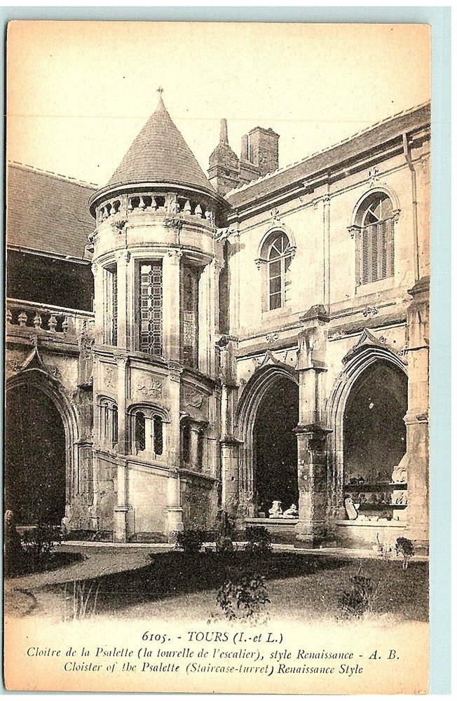 S02-8217, Tours, Cloitre De Psalette, 100 Year-Old Postcard