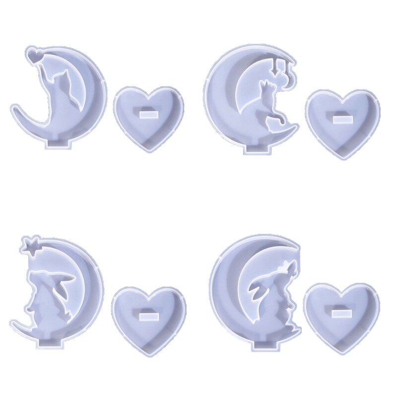 Crescent Moon Silicone Resin Mold for DIY Epoxy Casting Crafts