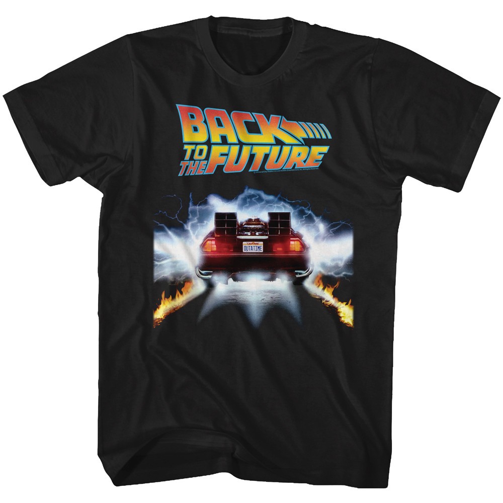 Back To The Future Movie California License Plate Outatime Men's T Shirt LG