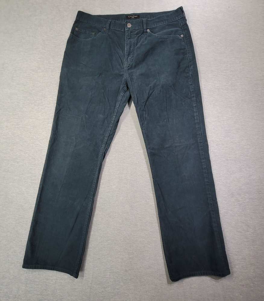 Banana Republic Corduroy Pants Mens 36x32 Green Straight Leg Mid Rise Casual