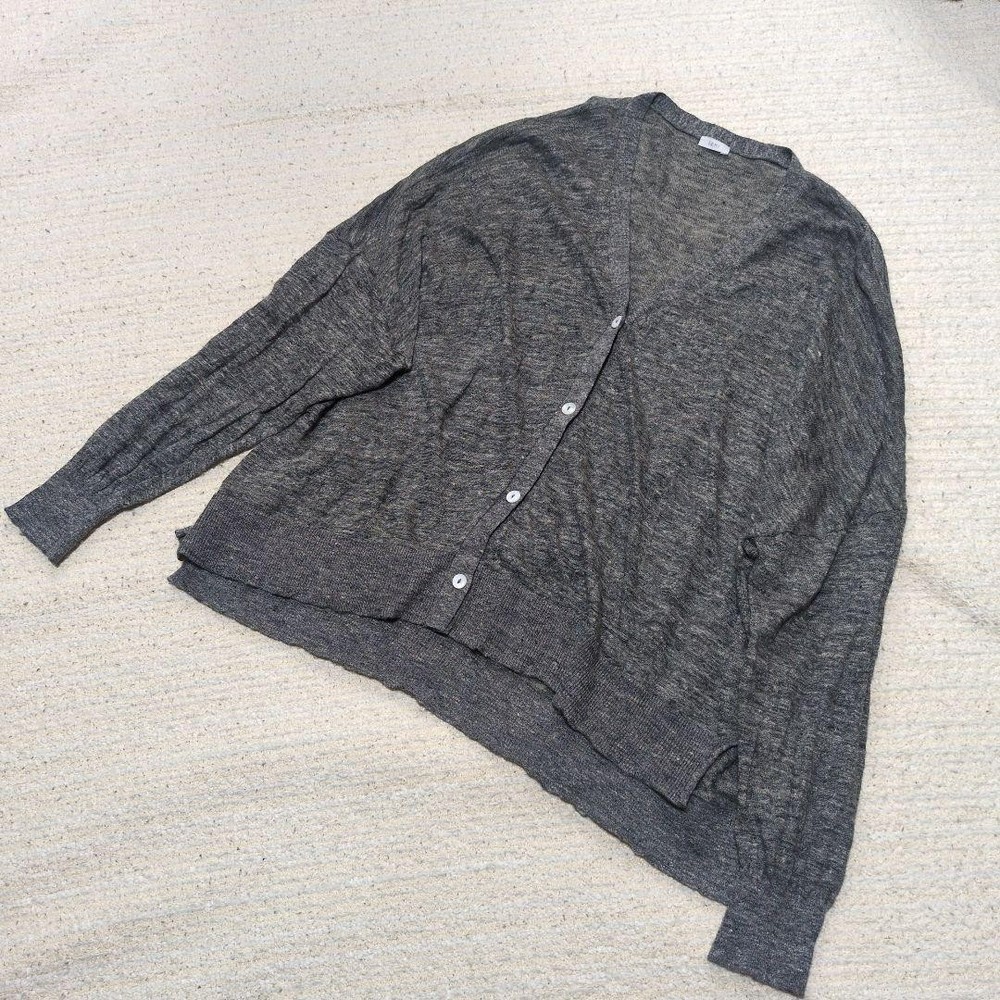 ICHI Antiquites Linen Cardigan Free Size Lightweight Summer Wear