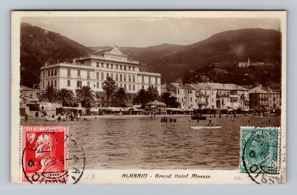 France- Ajassio Grand Hotel Souvenir Postal Old Card View PC Vintage Postcard