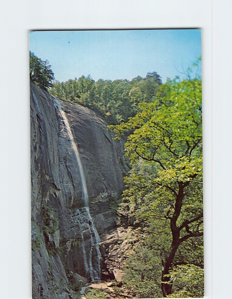 Postcard Hickory Nut Falls Chimney Rock North Carolina USA