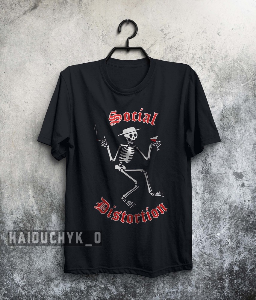 Social Distortion Skelly Logo, Unisex Black T-shirt Size S-5XL
