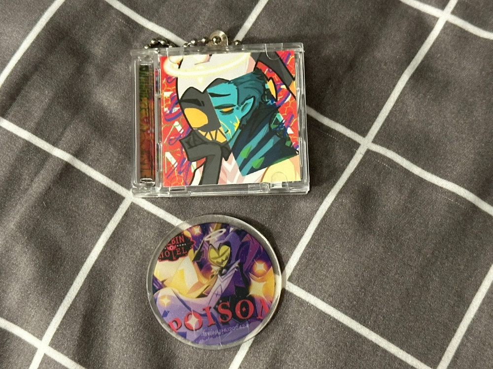 Hazbin Hotel Adam Fanmade CD Case Keychain with Acrylic CD Insert