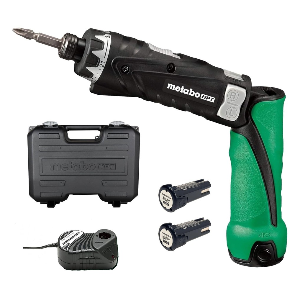 Metabo HPT 3.6V Cordless Precision Screwdriver Set with Case for Easy Storage and Portability