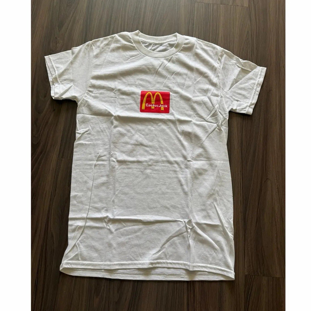 Cactus Jack x McDonald’s Logo Graphic Print White Crew Neck Tee Short Sleeve M