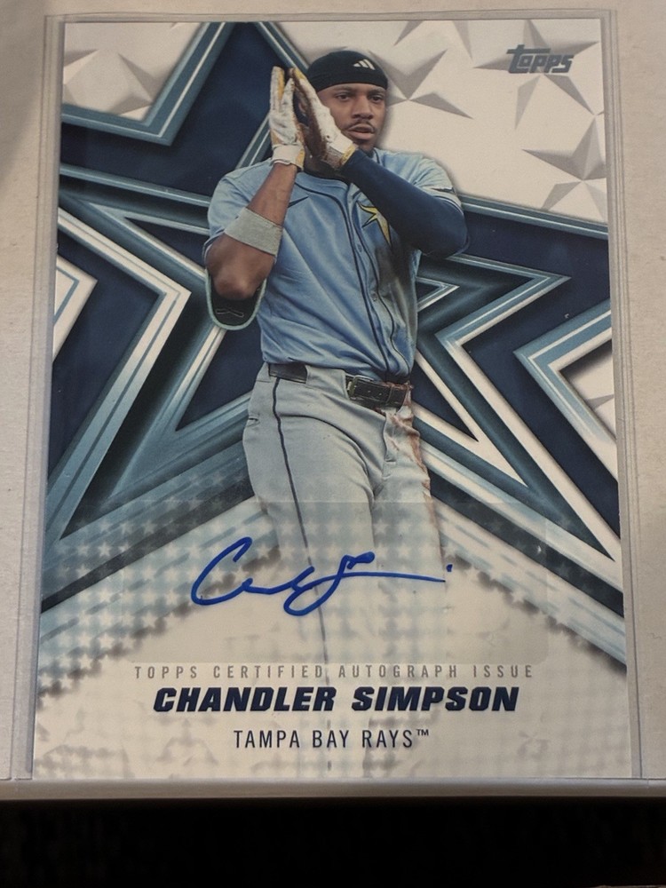 2026 Topps Series 2 Baseball Stars Auto Chandler Simpson #BSA2-CS Tampa Bay Rays