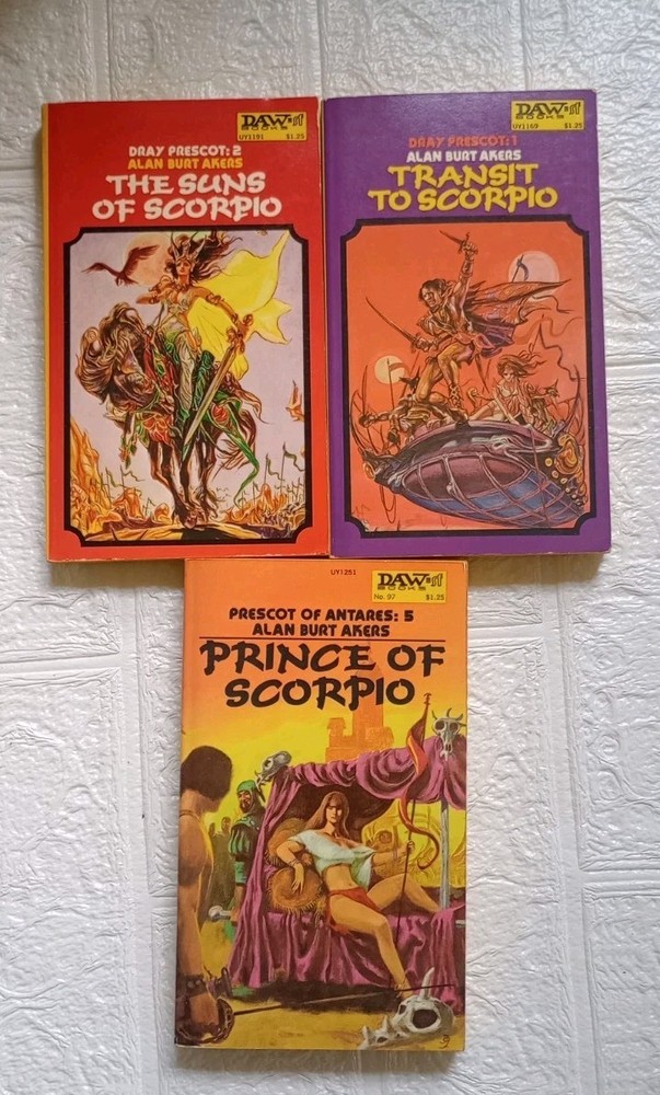 LOT OF ⚡3⚡  SCI-FI Novels BY ALAN BURT AKERS 1970s #1,2&5