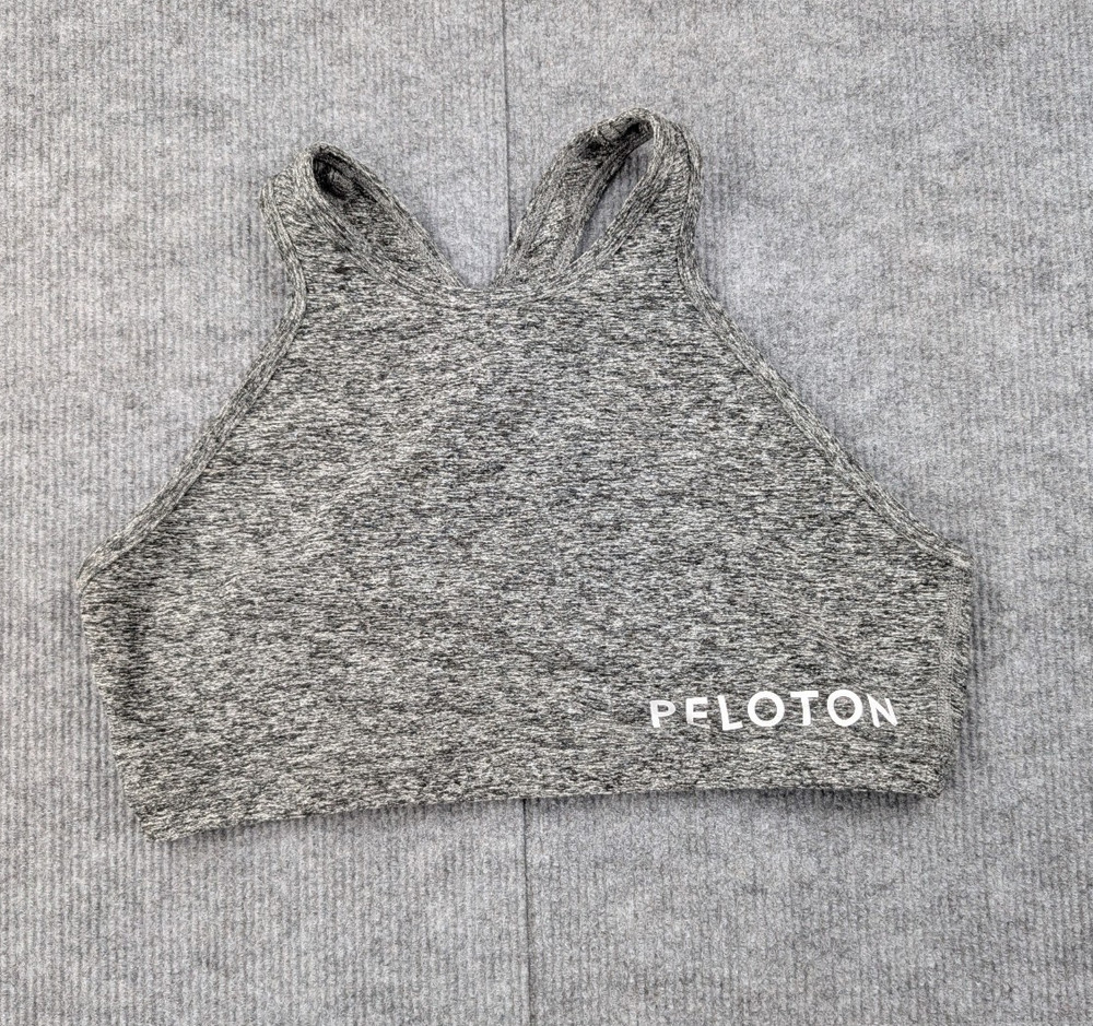 Beyond Yoga Sports Bra Womens XL Gray Spacedye Peloton High Neck Soft Racerback