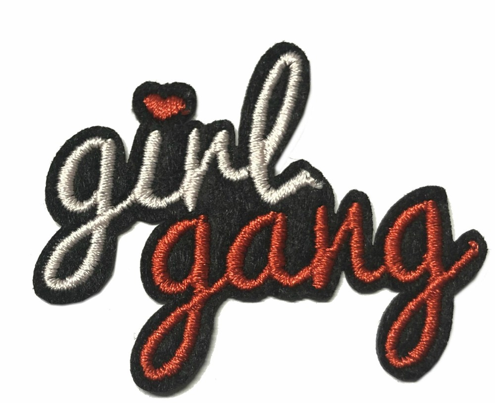 Girl Gang 70s hippie retro boho weed love applique iron-on embroidered patch new
