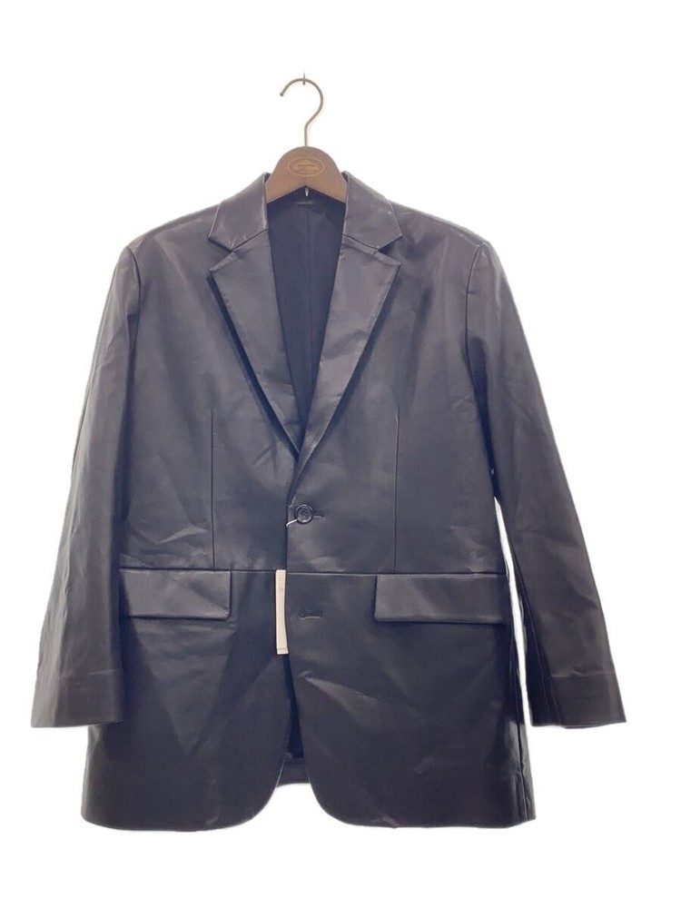 Mila Owen Black Leather Blouson Jacket One Size 09Wfj244110 1256