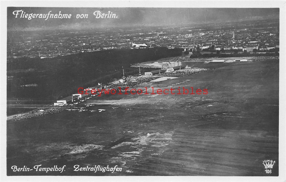 Germany, Berlin Tempelhof Central Airport, RPPC