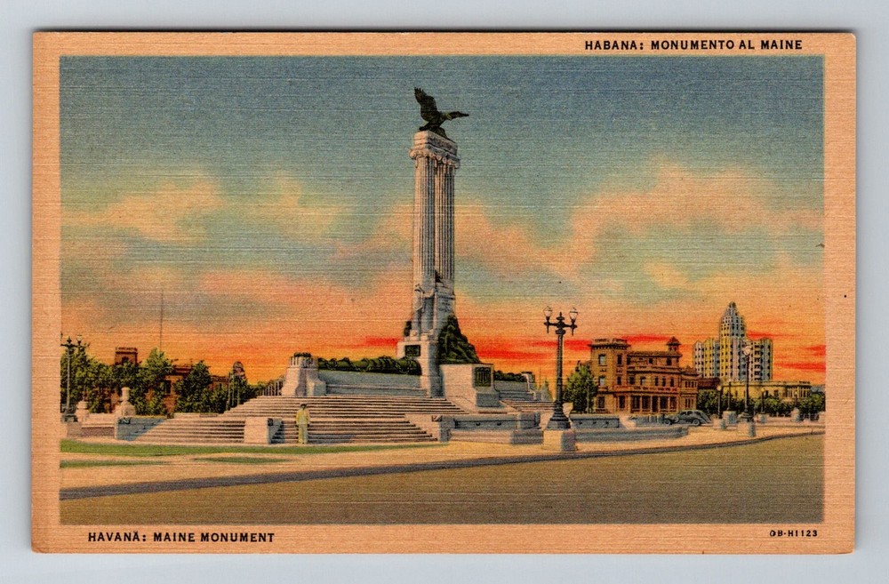 Cuba- Havana Maine Monument Standard Old Postal PC Card View Vintage Postcard