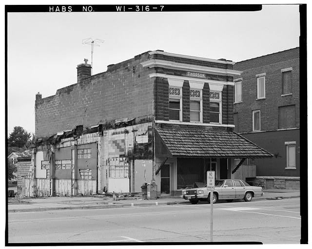 7. View Front South Side - Thorson Block, 200 Main Street, Westby, Vernon