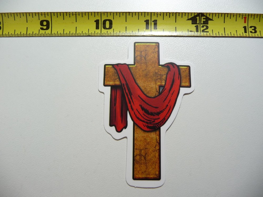 Religious Cross Cloth Decal Sticker for Faith Church Belief