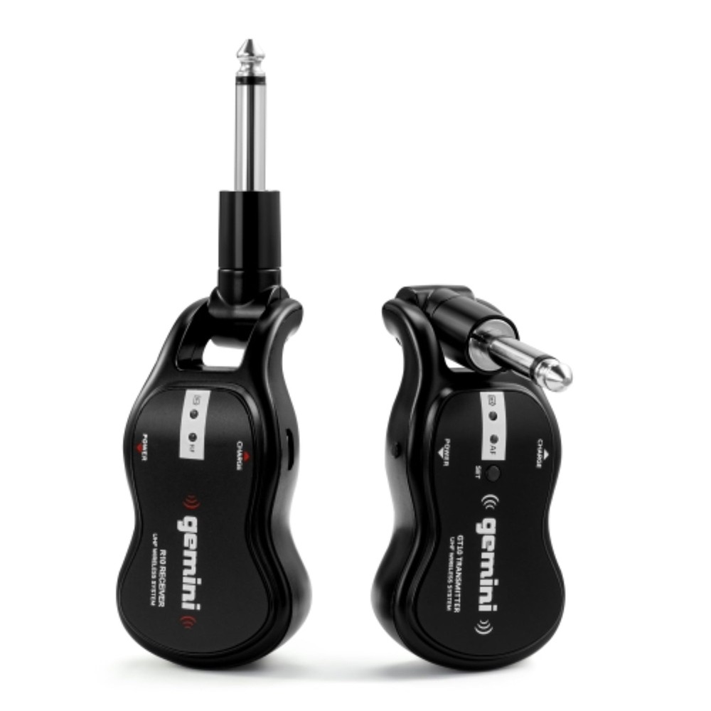 Gemini Sound GMU-G100 Rechargeable UHF Wireless Guitar System with 1/4