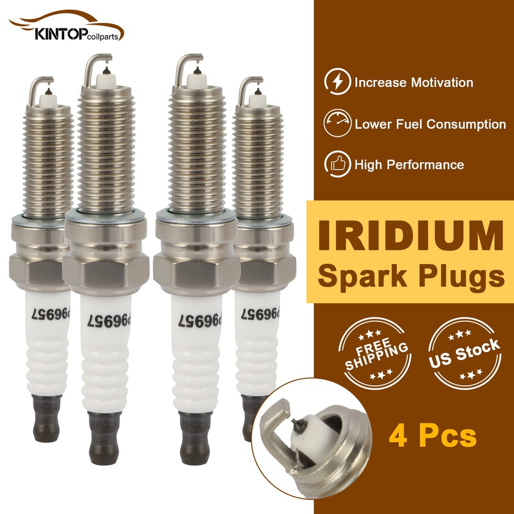 4x Double Iridium Spark Plugs For Mitsubishi Lancer 2.0L 2013-2014