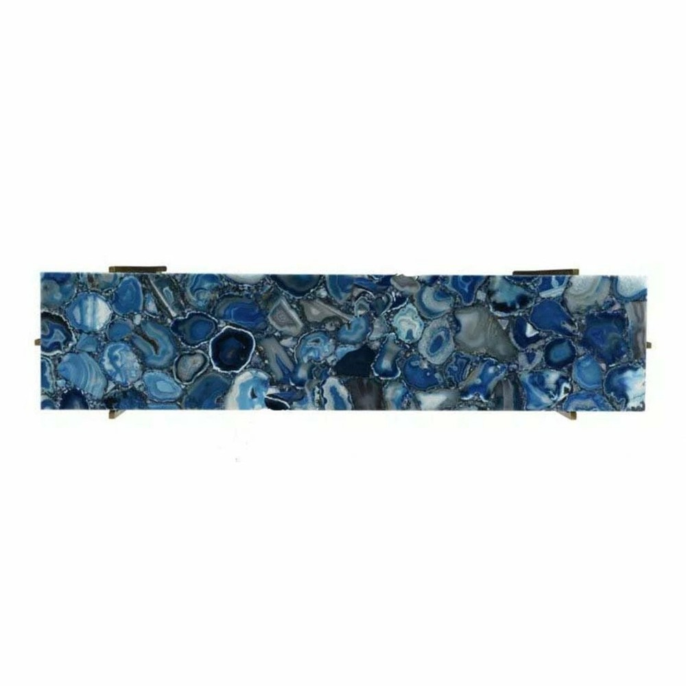 Blue Agate Console Table 24x18 Inches with Random Agate Top