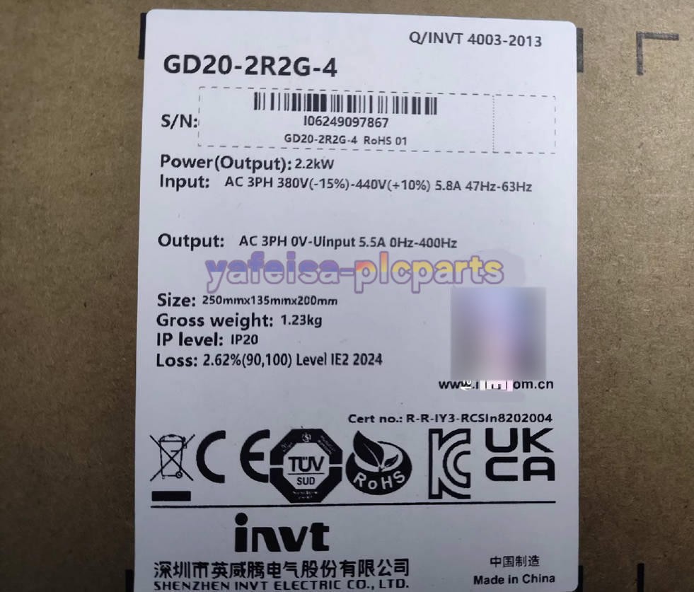 One INVT Inverter GD20-2R2G-4 380V/2.2KW New