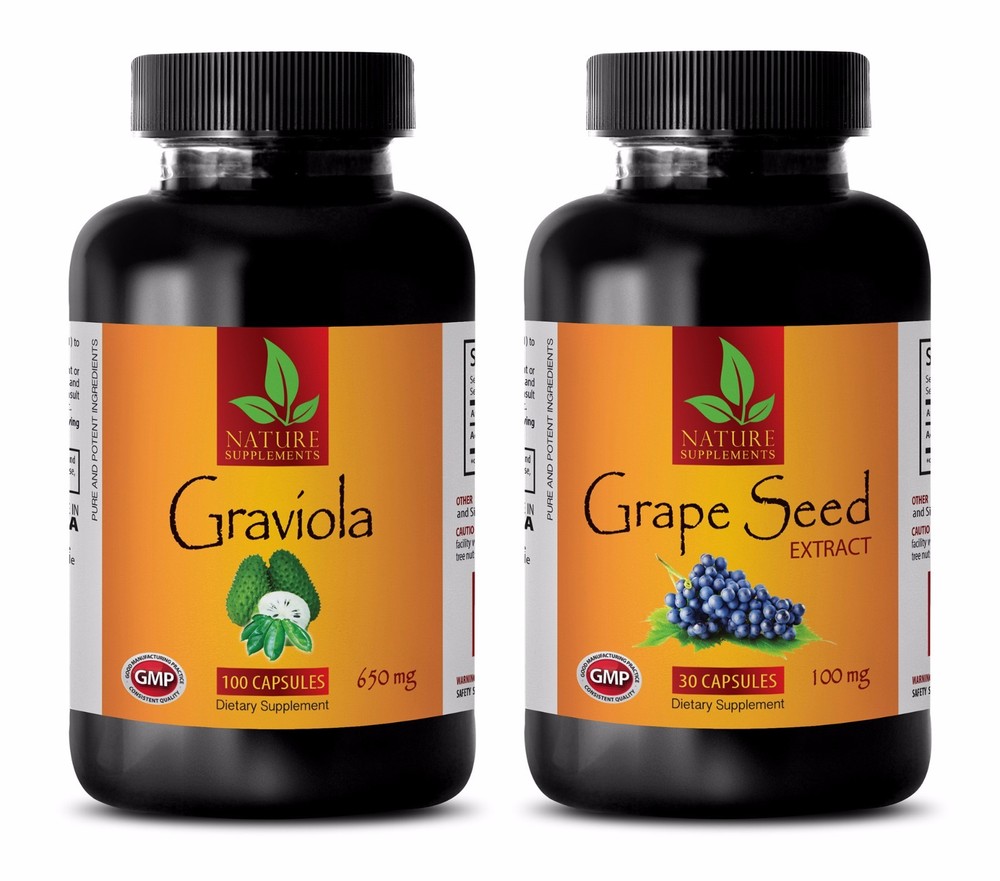 Natural Energy supplement – GRAVIOLA - GRAPE SEED EXTRACT COMBO - graviola fruit