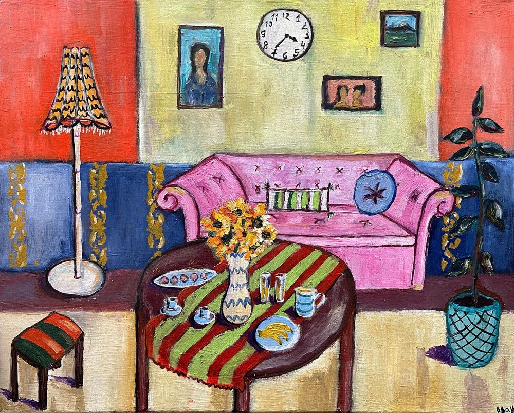 Sunflower Original Oil Painting Room Table Room Wall Art 16x20