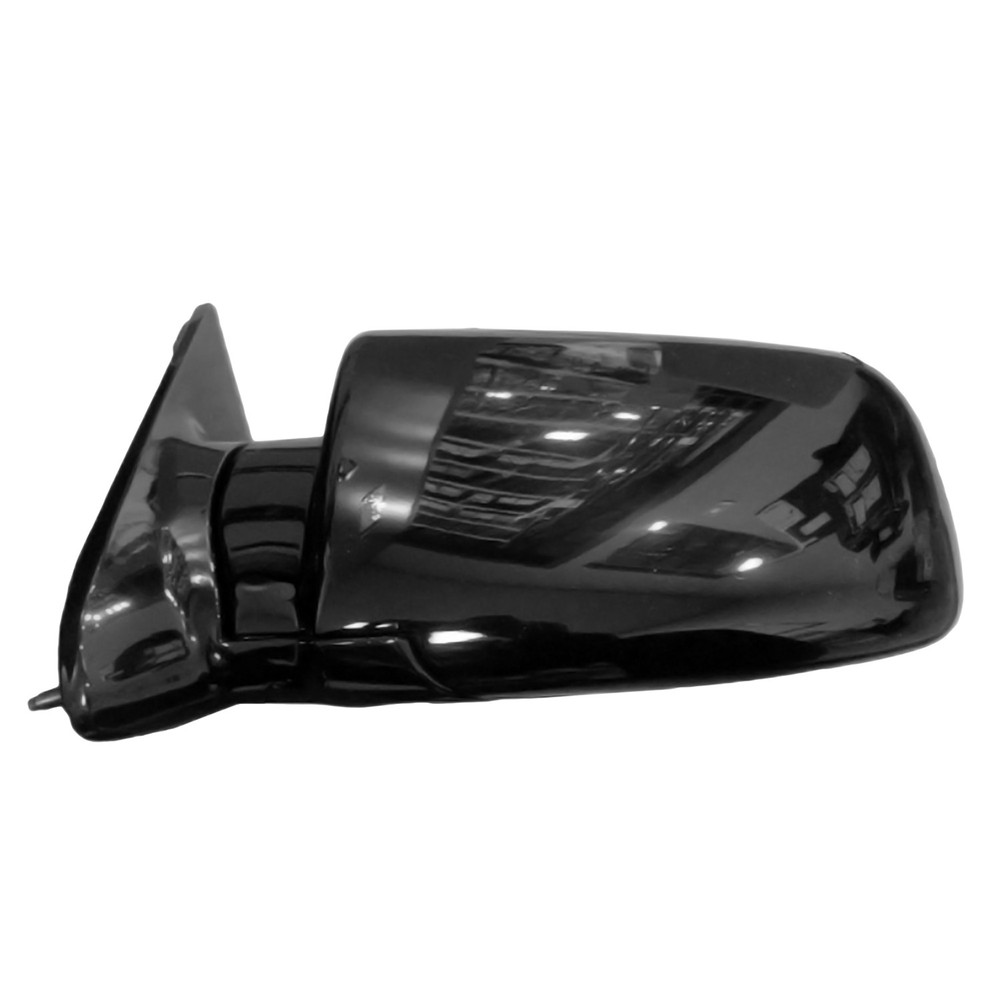Gloss Black Manual Flat Driver Side Door Mirror Manual Folding 128-02499L