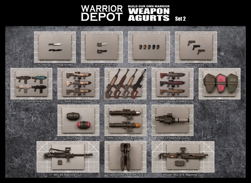 Acid Rain World Standard Weapon Agurts Set 2 - 1/18 3.75