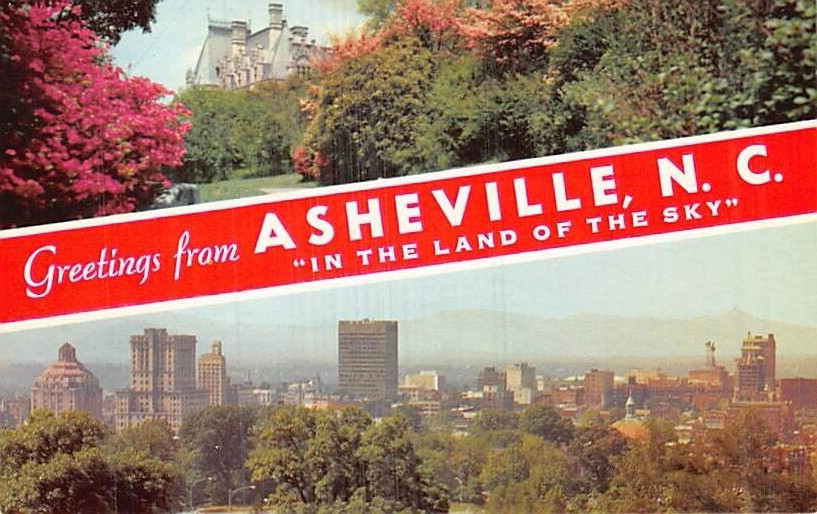 Postcard NC: Greetings from Asheville, North Carolina, Chrome, Unposted