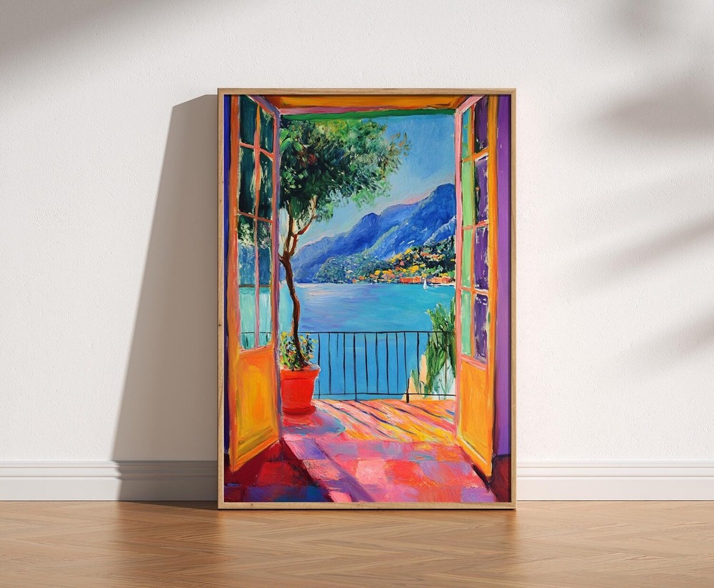 Henri Matisse Open Window Poster Fauvism Mediterranean Lake Como Wall Art