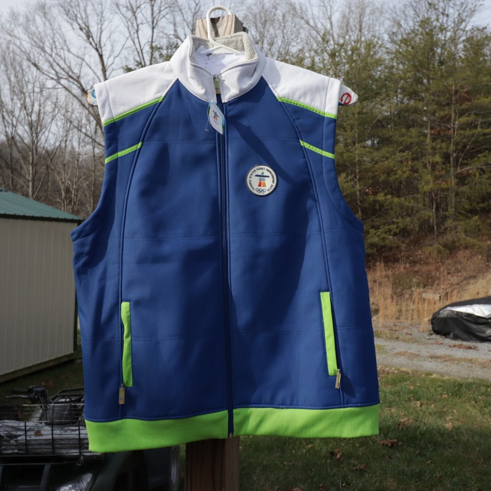 Vancouver 2010 Olympics Vest Mens 2X Blue Winter Games Fleece Lined NWT NOS Rare
